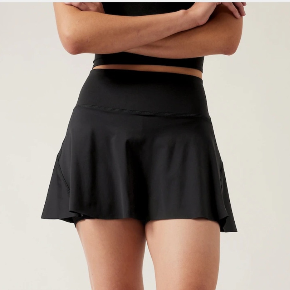 Athleta | black XS tennis skort high rise